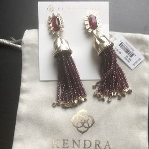 Kendra Scott red bead tassel earrings